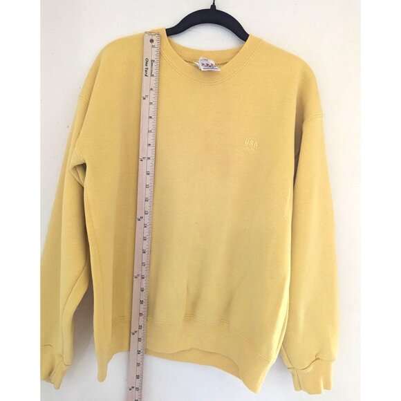 Vintage USA Olympics Yellow Sweatshirt Crewneck Official Licensed Product Size M - Picture 5 of 9